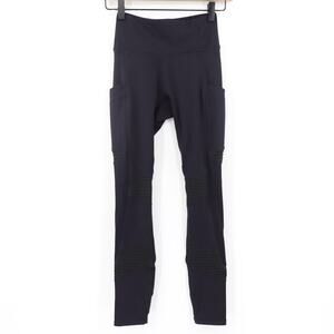 Fabletics Women's Anywhere High-Waisted Moto 7/8 Black Leggings Sz XXS NEW